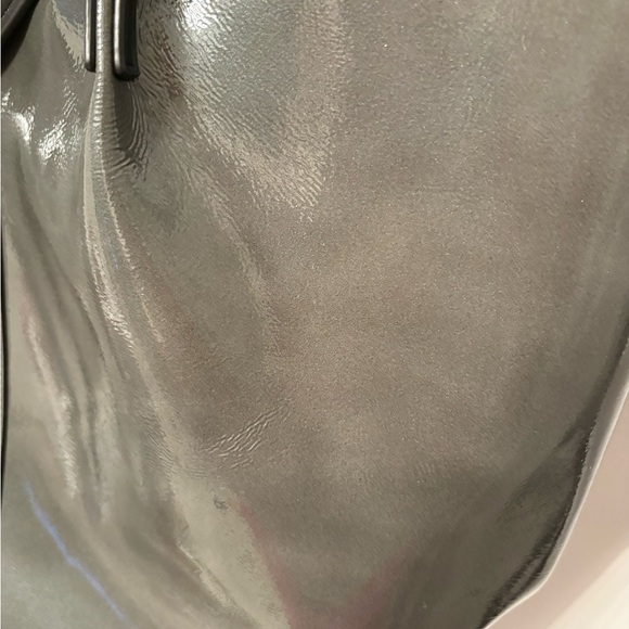 All Saints Olive Green Leather Tote with Black Pouch - Picture 4 of 5